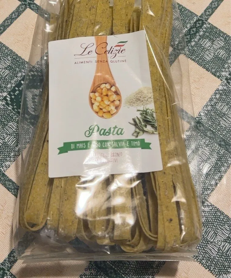 Pasta mais e riso con salvia e timo