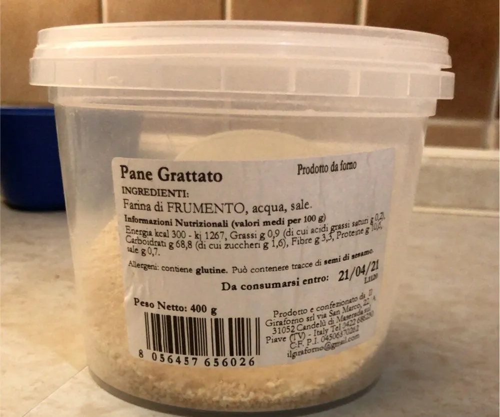 Pane grattato