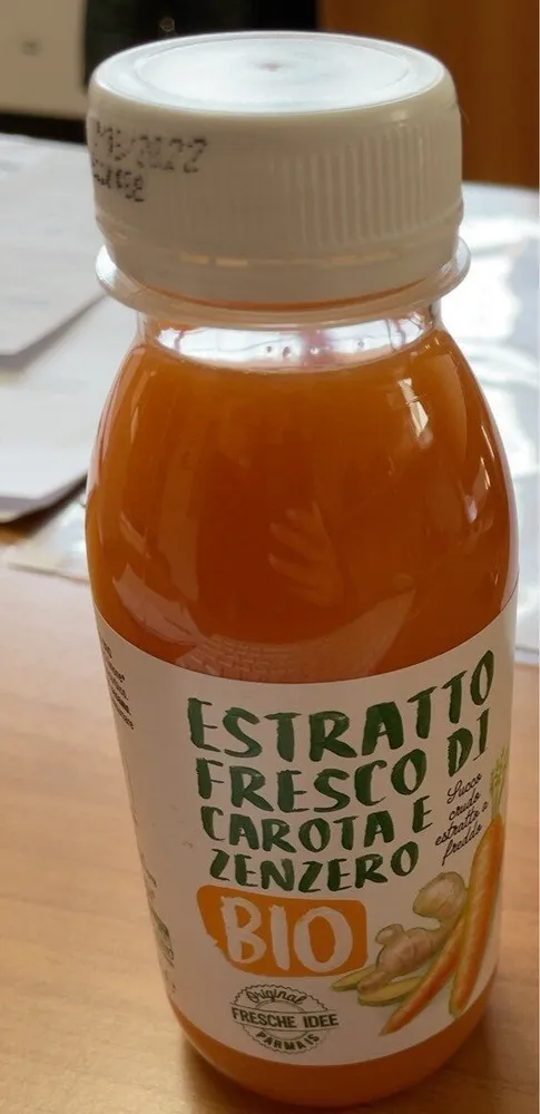 Estratto fresco di Carote e Zenzero