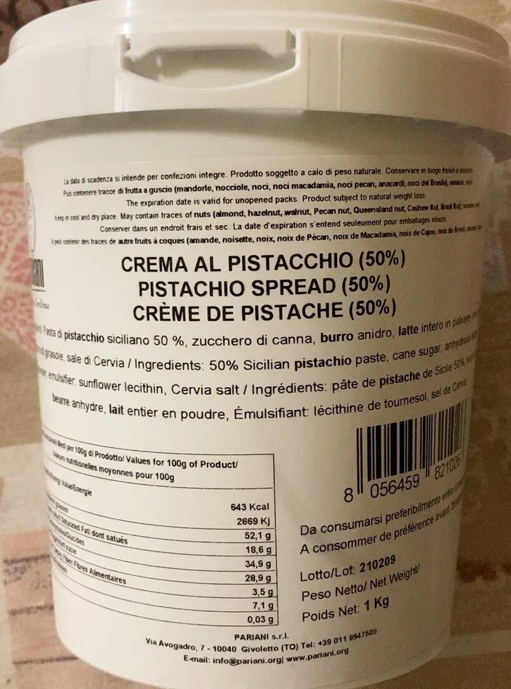 Crema al pistacchio