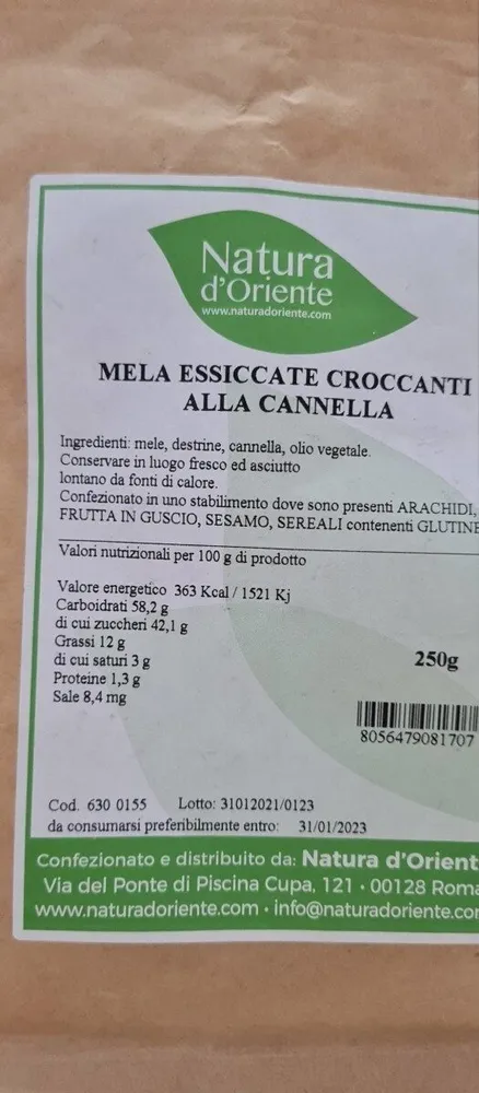 Mele essiccate alla cannella