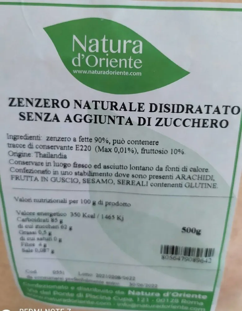 Zenzero disidratato