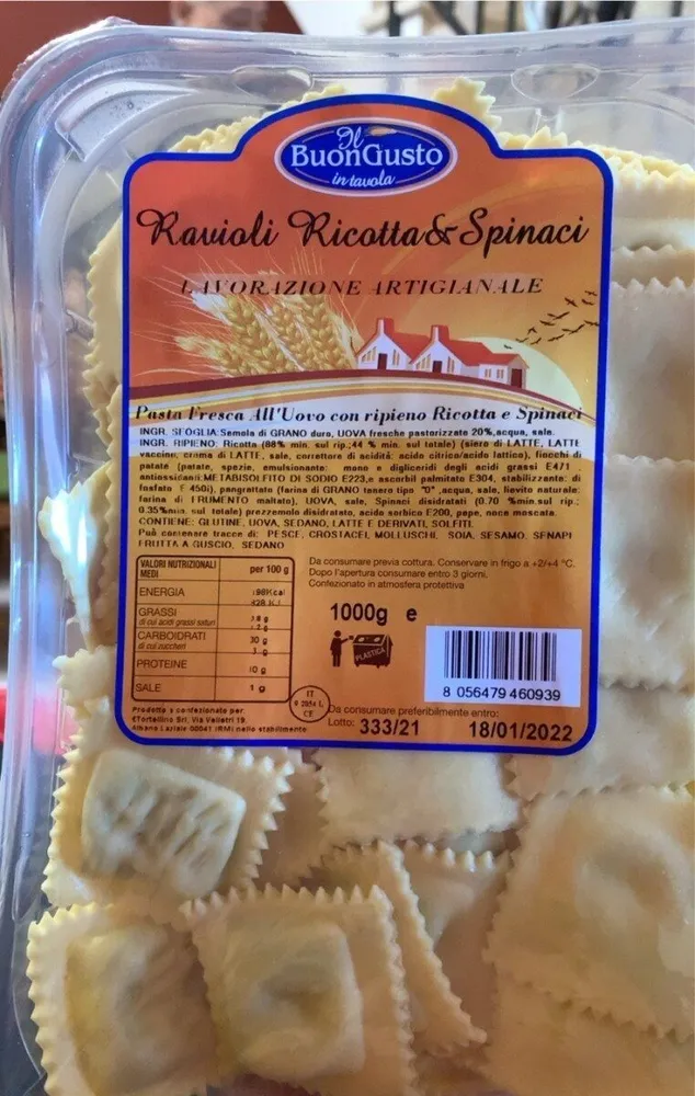 RAVIOLI RICOTTA E SPINACI