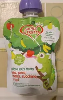 Frullato 100% frutta melaz, pera, banana, zucchine, spinaci