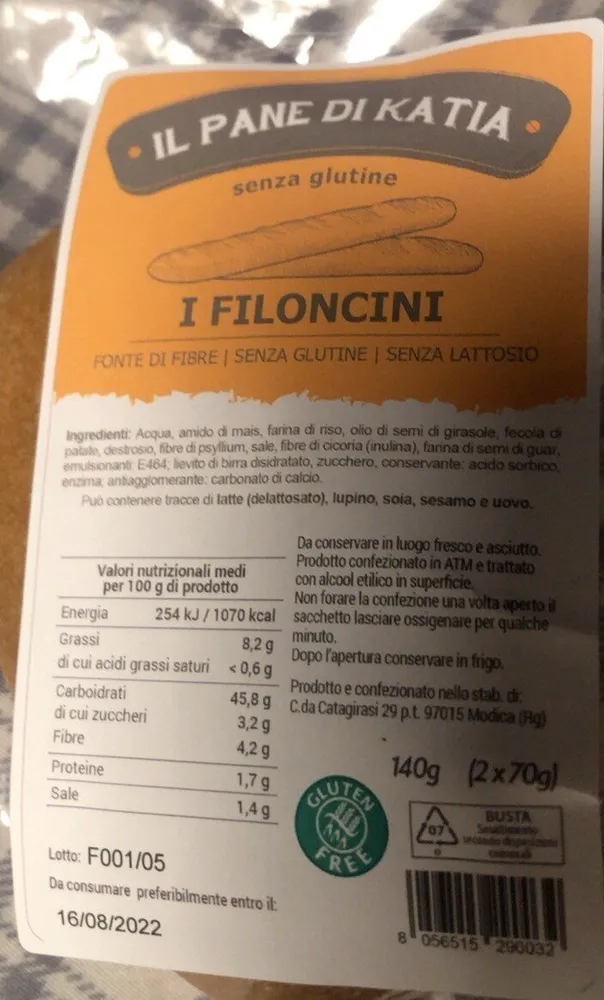 Filoncini senza glutine