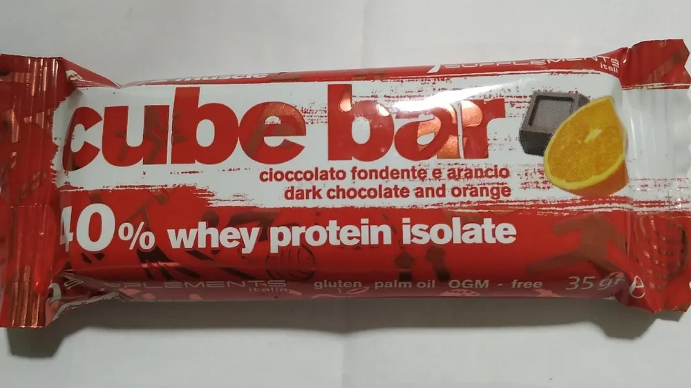 Cube bar cioccolato fondente e arancio
