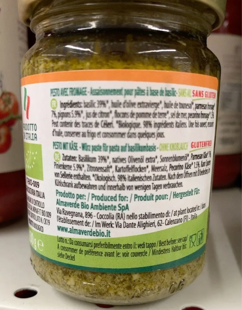 Pesto alla genovese senza aglio