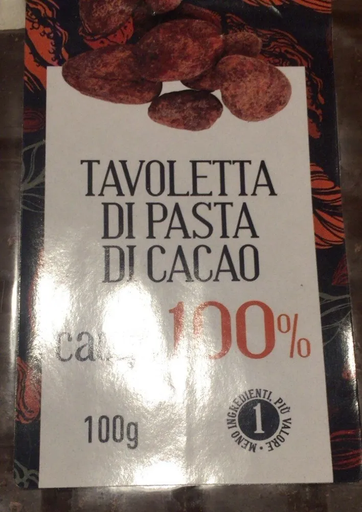 Tavoletta di pasta di cacao 100%