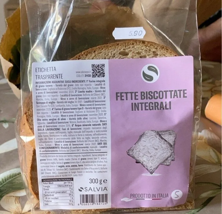 Fette biscottate integrali