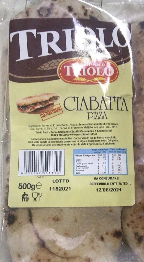 Ciabatta pizza