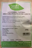 Gingembre naturel déshydraté sans sucre ajouté