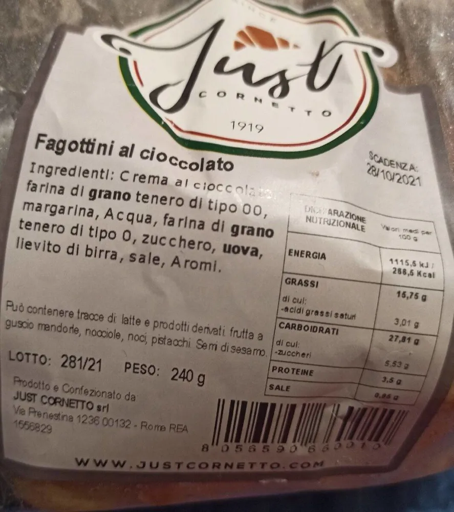 Fagottini al cioccolato