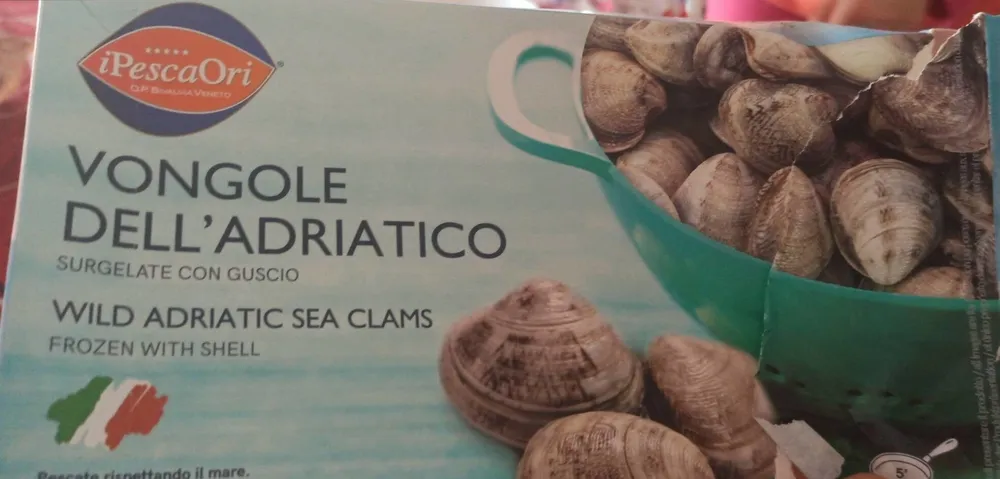 Vongole dell'Adriatico surgelate con guscio