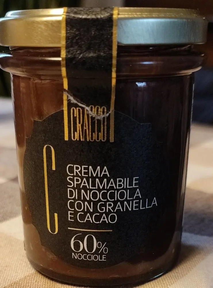 Crema spalmabile di nocciola con granella e cacao