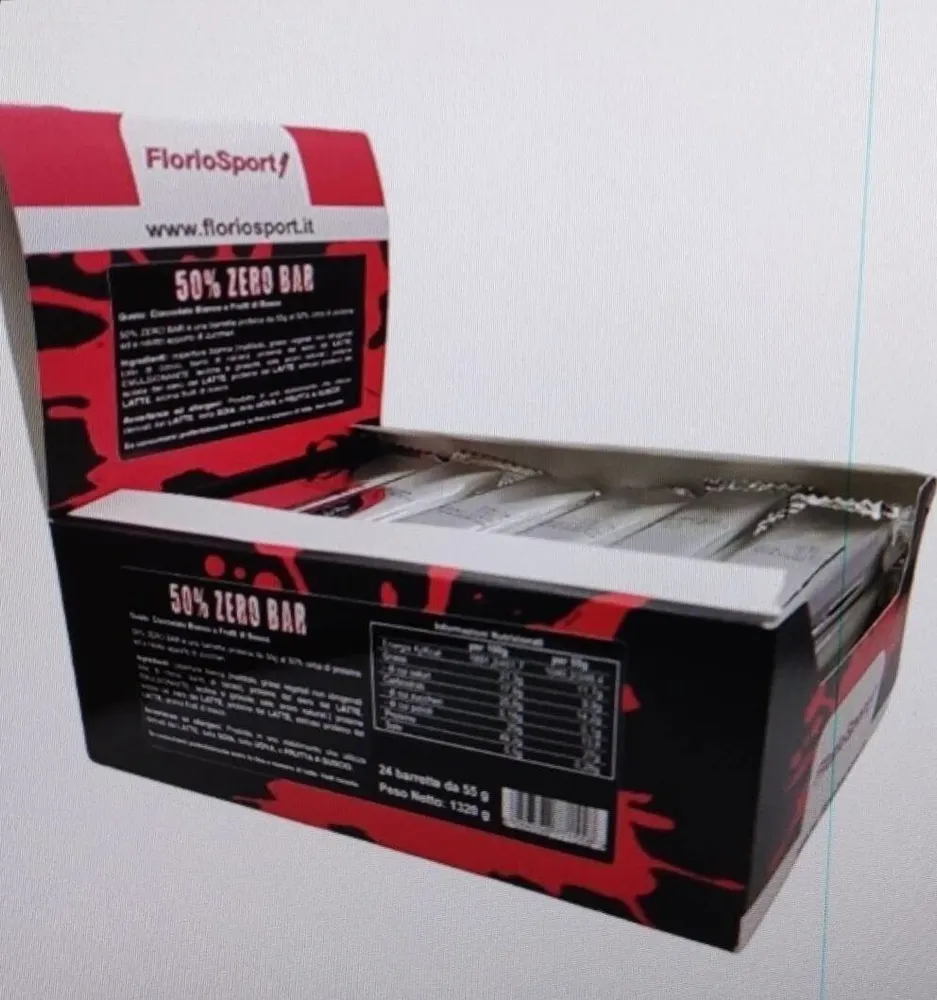 FlorioSport 50 ZERO BAR Cioccolato Bianco