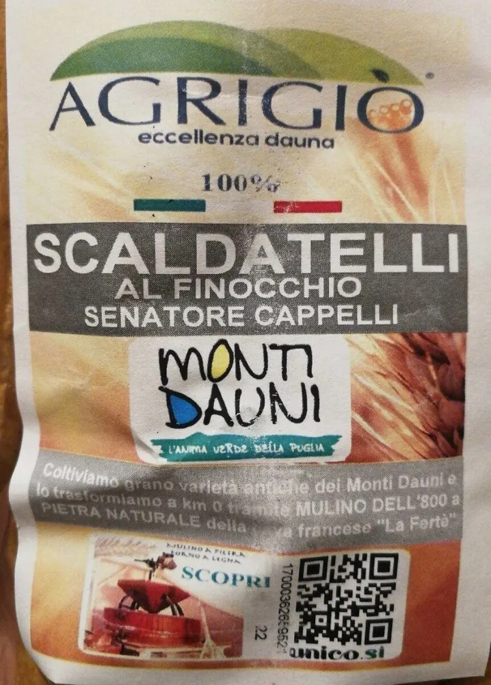 Scaldatelli al finocchio senatore Cappelli