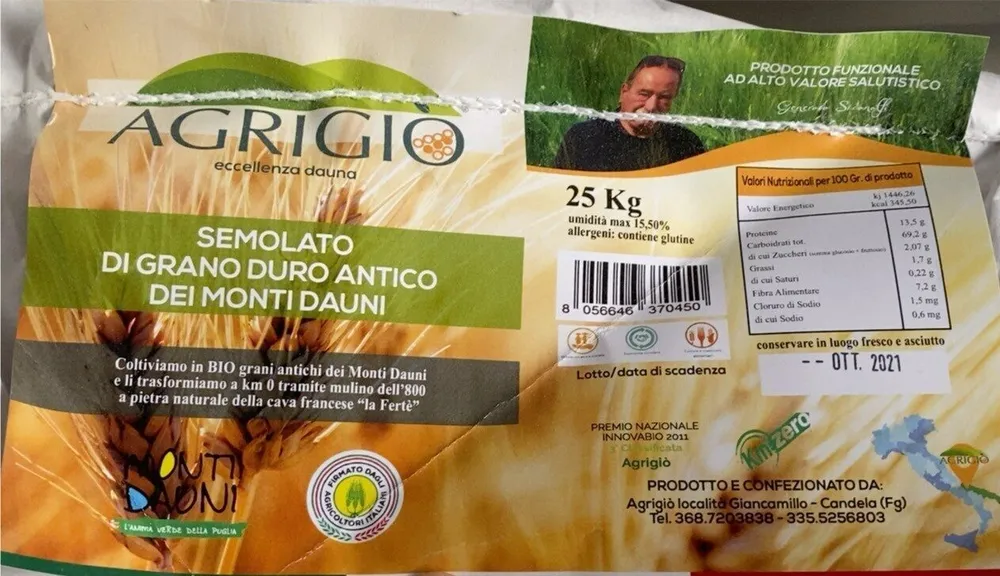Semolato di grano duro antico dei monti dauni