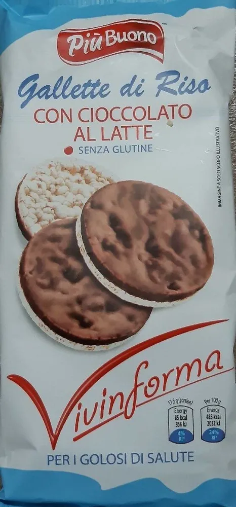 Gallette di Riso con cioccolato al latte