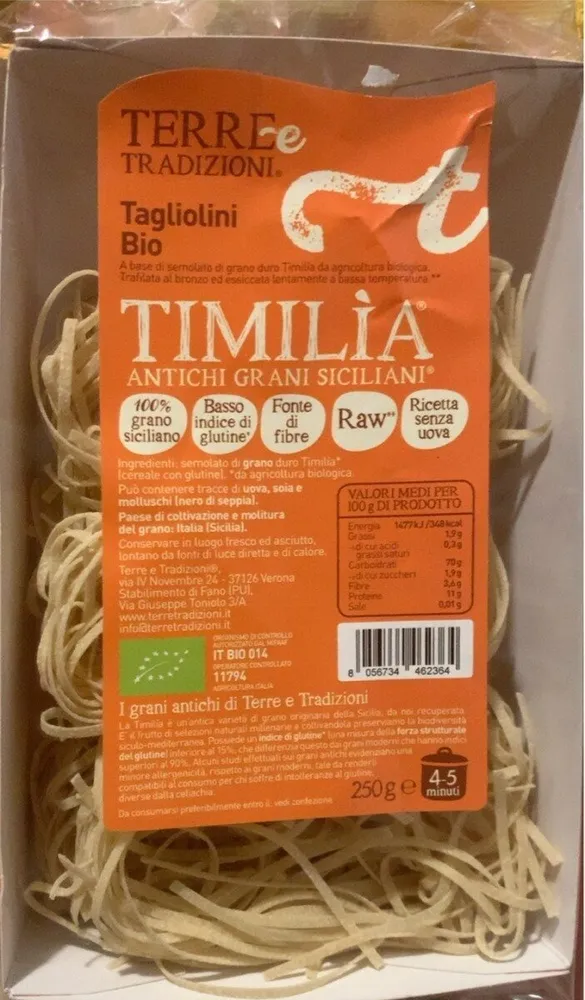 Tagliolini bio timilìa