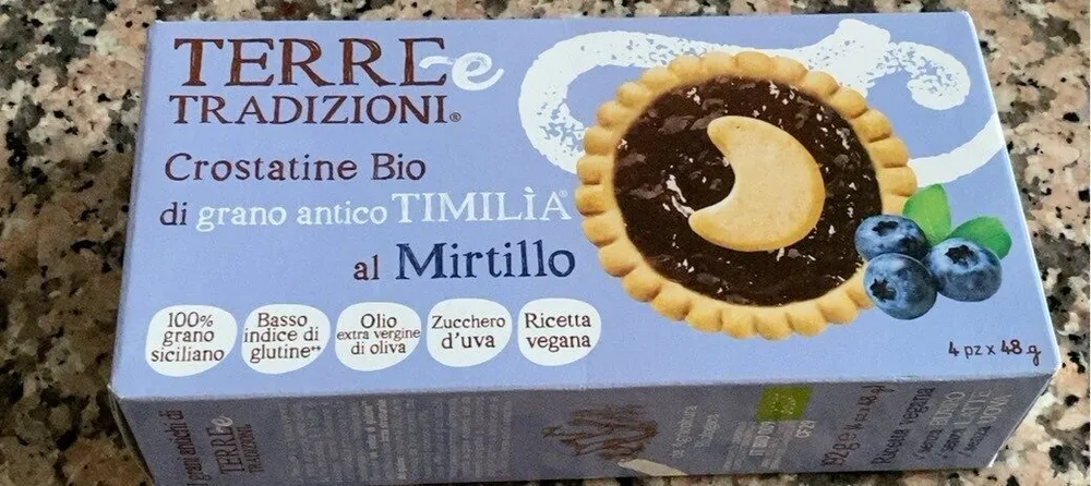 Crostatine bio di grano anticoTimilia al mirtillo