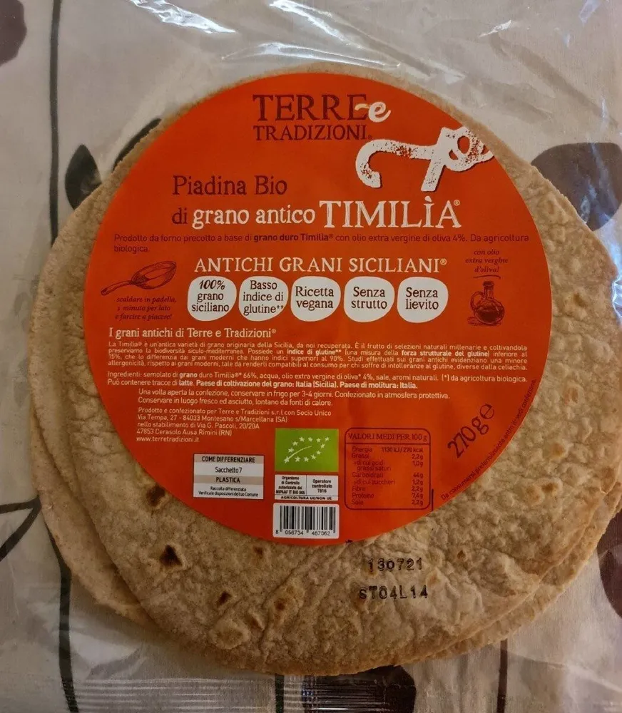 Piadina Bio di grano antico Timilia