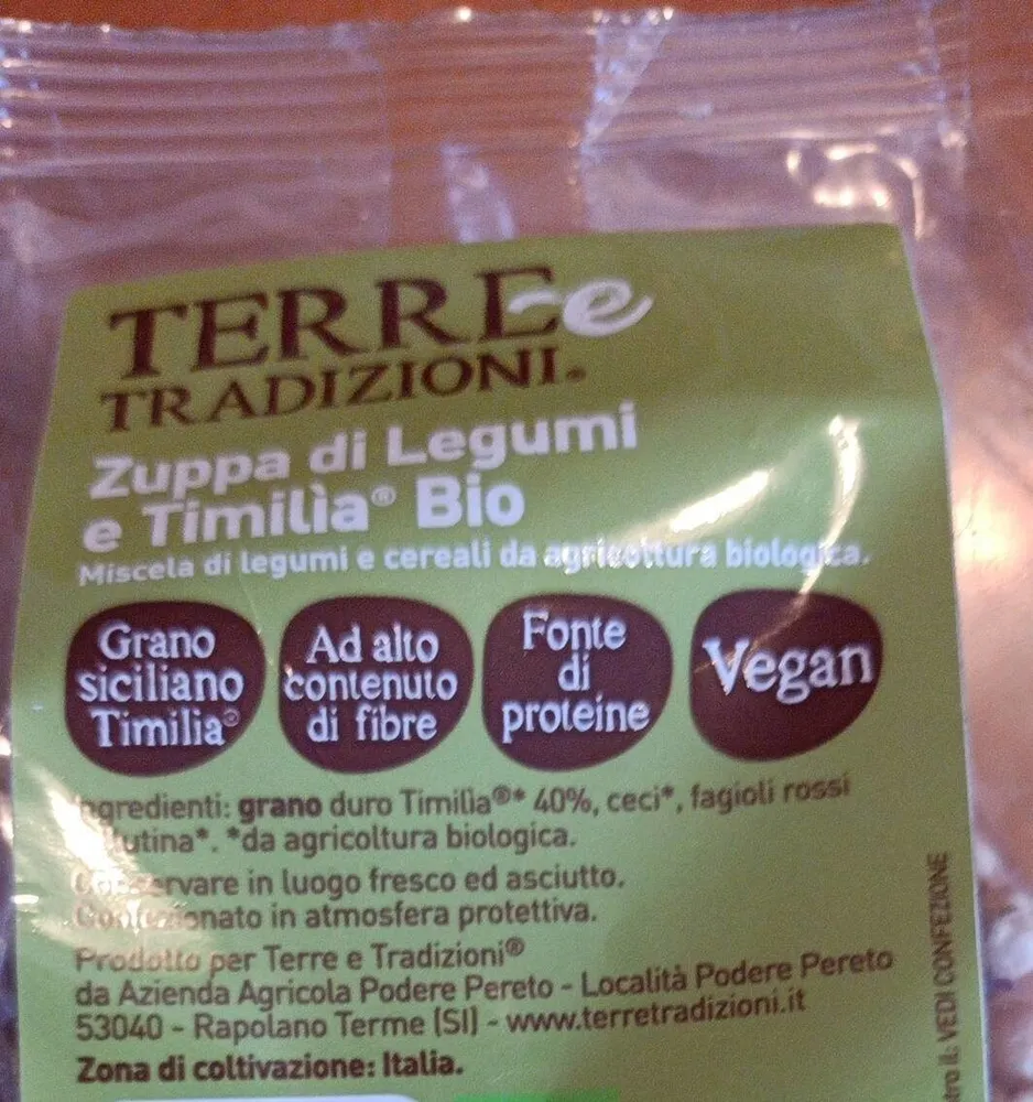 Zuppa di Legumi e Timilìa Bio