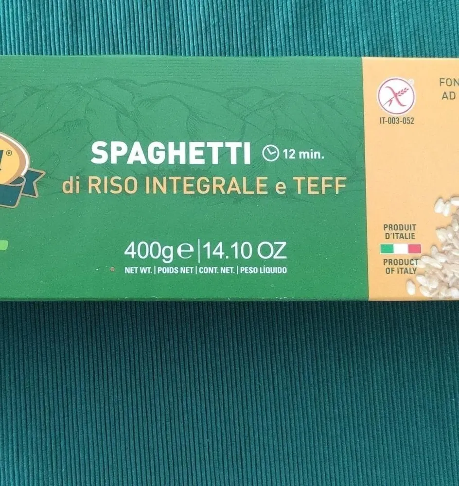 Spaghetti di riso integrale e teff
