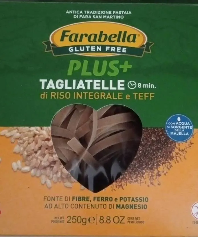 Tagliatelle di riso integrale e teff