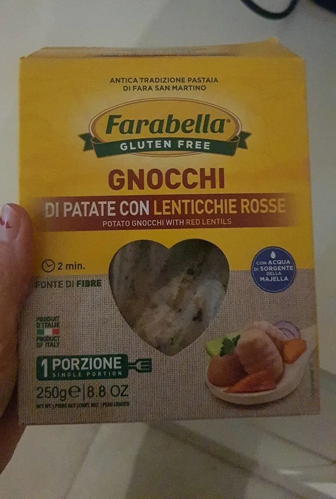 Gnocchi di patate con lenticchie rosse
