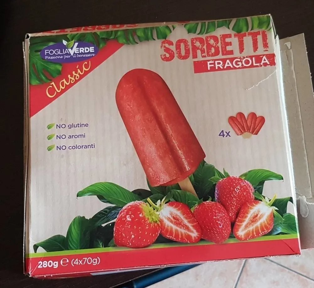 Sorbetti fragola ghiaccioli