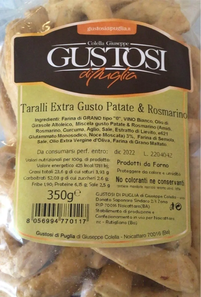 Taralli Extra Gusto Patate & Rosmarino