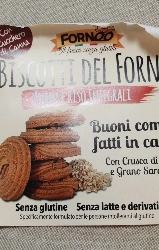 Biscotti avena e riso integrali senza glutine