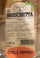 Bruschetta with olive oil and chili pepper
