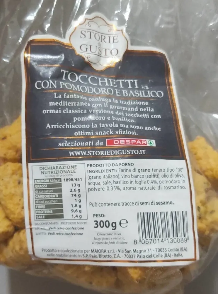 tocchetti con pomodoro e basilico