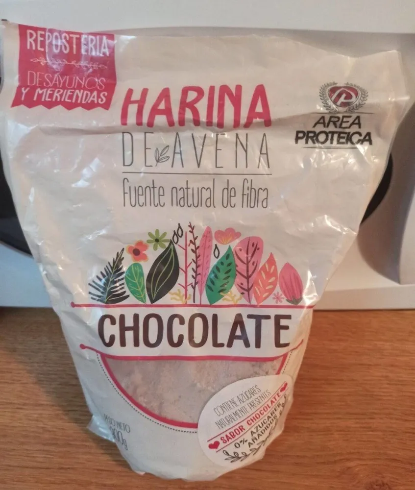 Harina de avena sabor chocolate