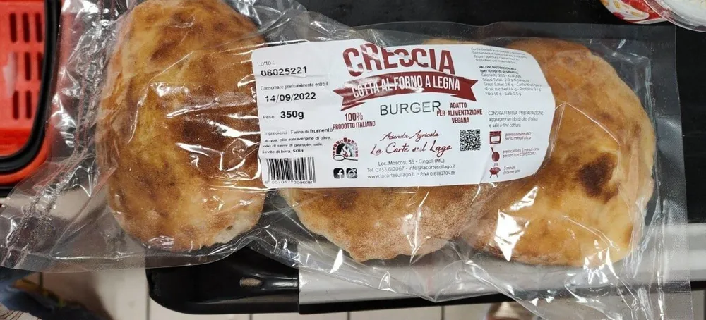 Crescia cotta al forno legna Burger