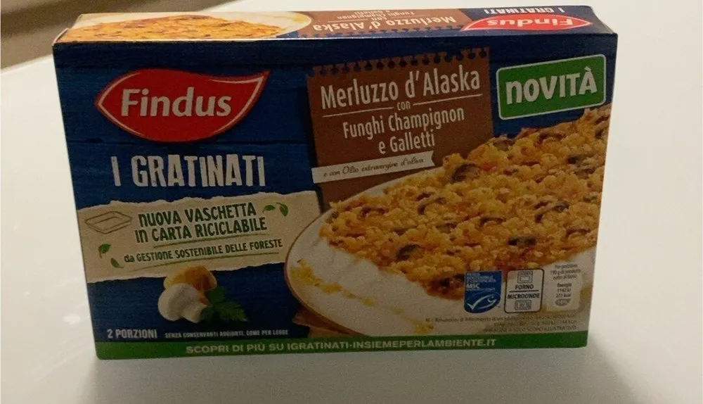 I Gratinati Merluzzo d’Alaska con Funghi champignon e galletti