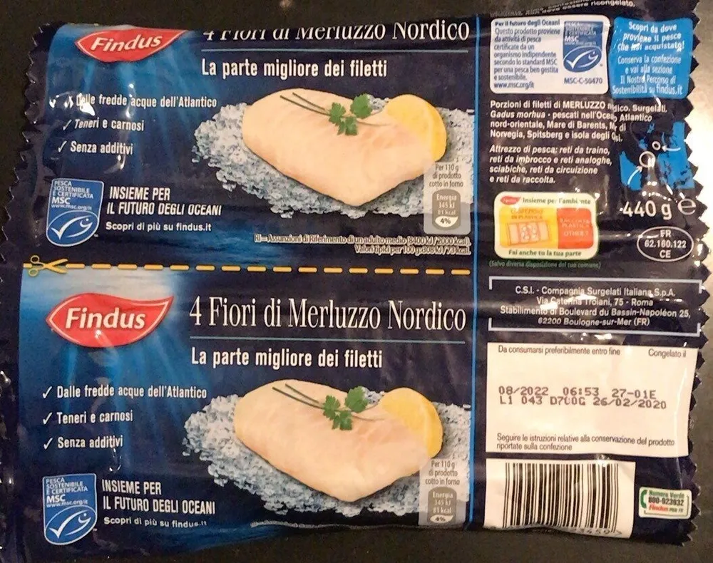 Fiori di merluzzo nordico