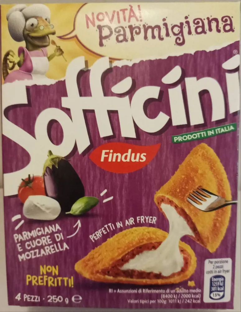 Sofficini parmigiana e cuore di mozzarella