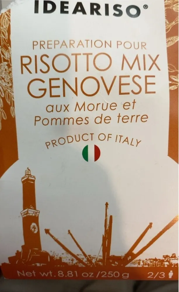 Préparation pour risotto a la morue et pommes de terre