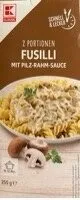 Fusilli mit Pilz-Rahm-Sauce