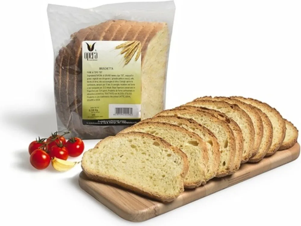 Pane bruschetta affettato