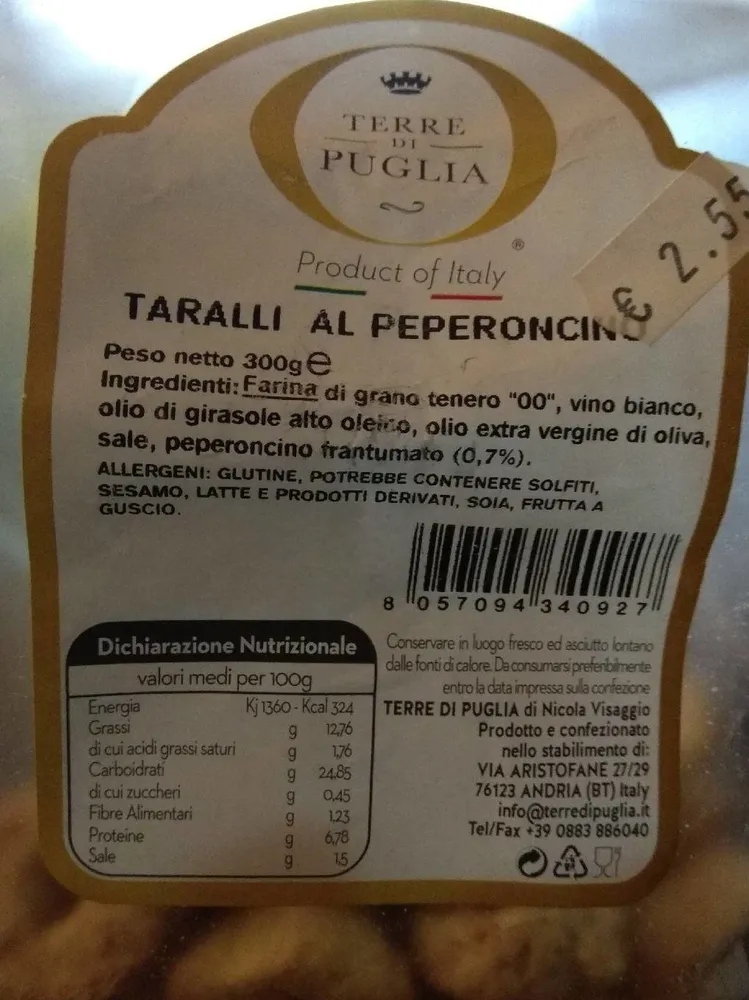Taralli al peperoncino