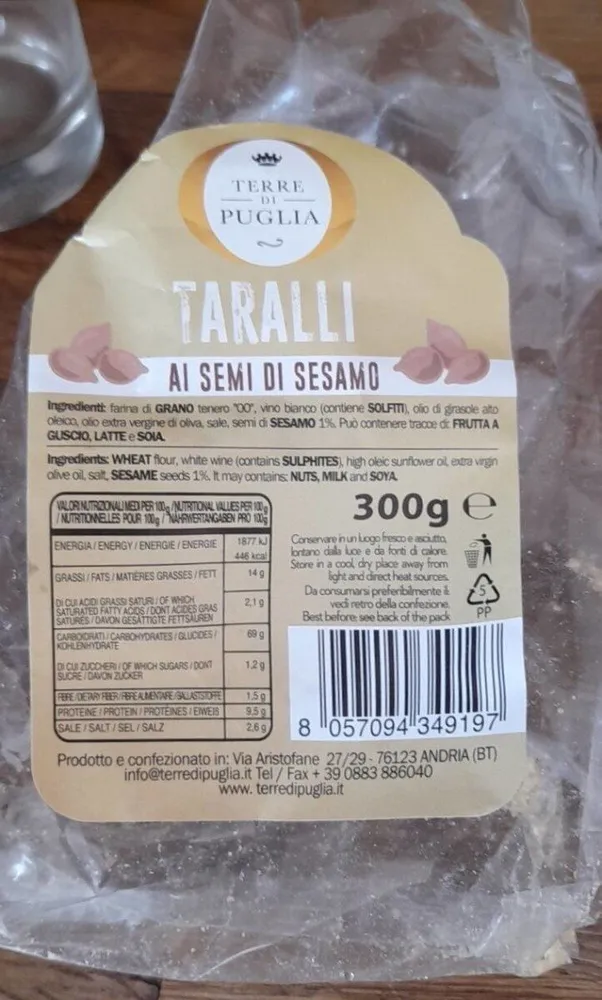 Taralli ai semi di sesamo