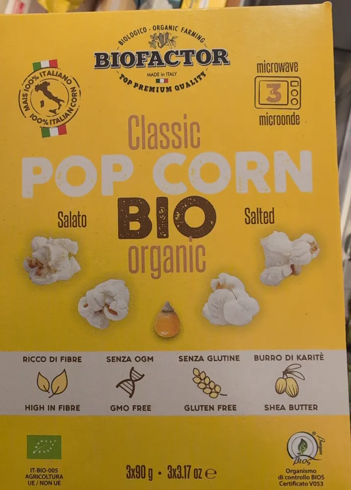 Classic Pop Corn Bio Organic Salted