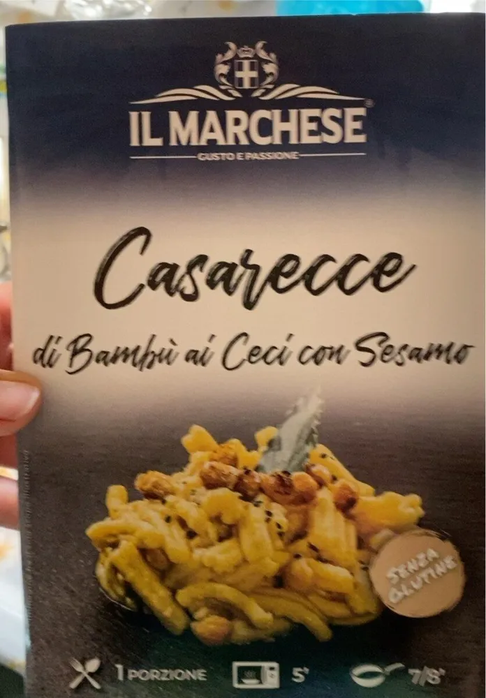 Casarecce di bambú ai ceci  con sesamo