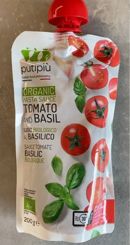 Organic Pasta sauce tomato and basil