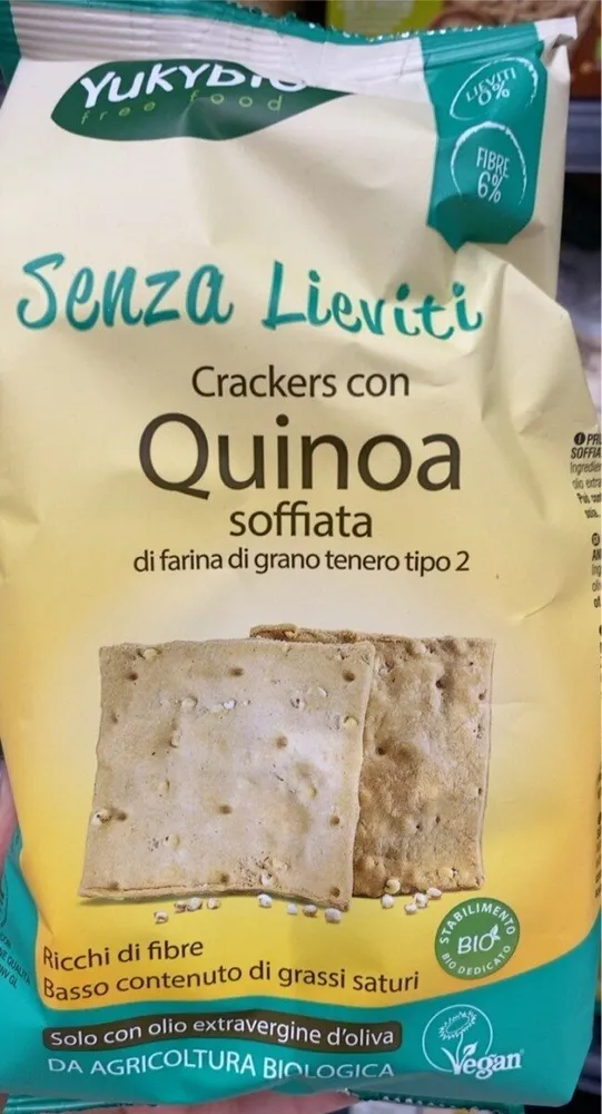 Crackers con quinoa soffiata