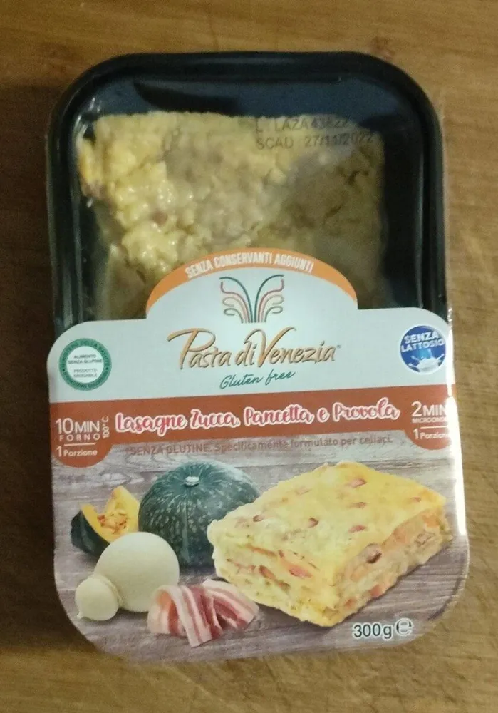 Lasagna Zucca Pancetta e Provola