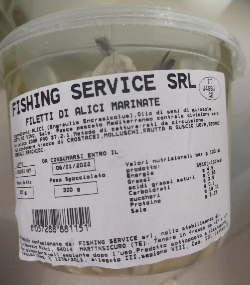 Filetti di alici marinate
